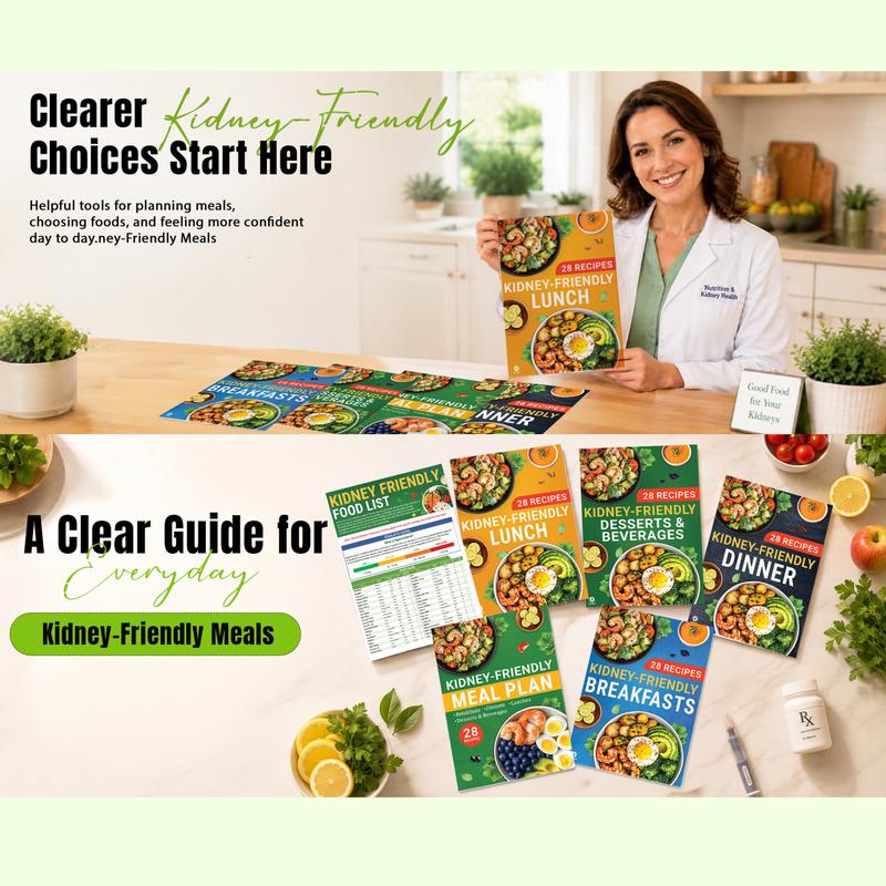The Kidney-Friendly Food Guide — Simple Meal Charts, Grocery Lists & Easy Recipes