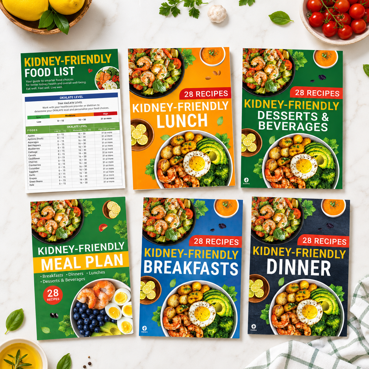The Kidney-Friendly Food Guide — Simple Meal Charts, Grocery Lists & Easy Recipes