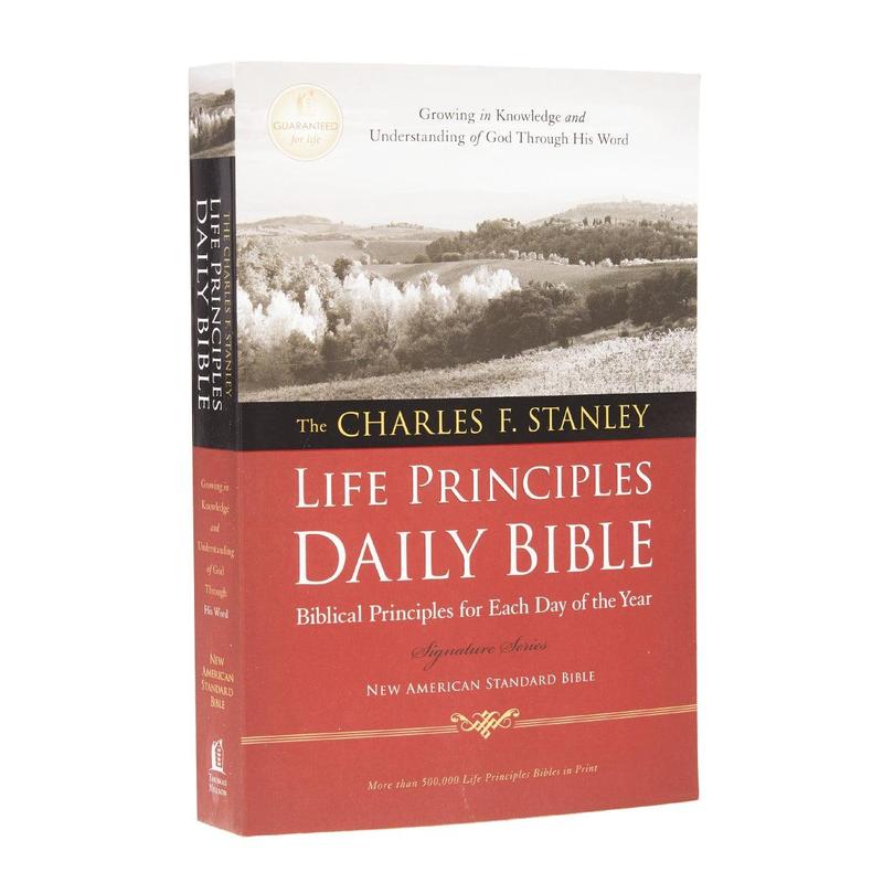 NASB Charles F. Stanley Life Principles Daily Bible | 1995 Text